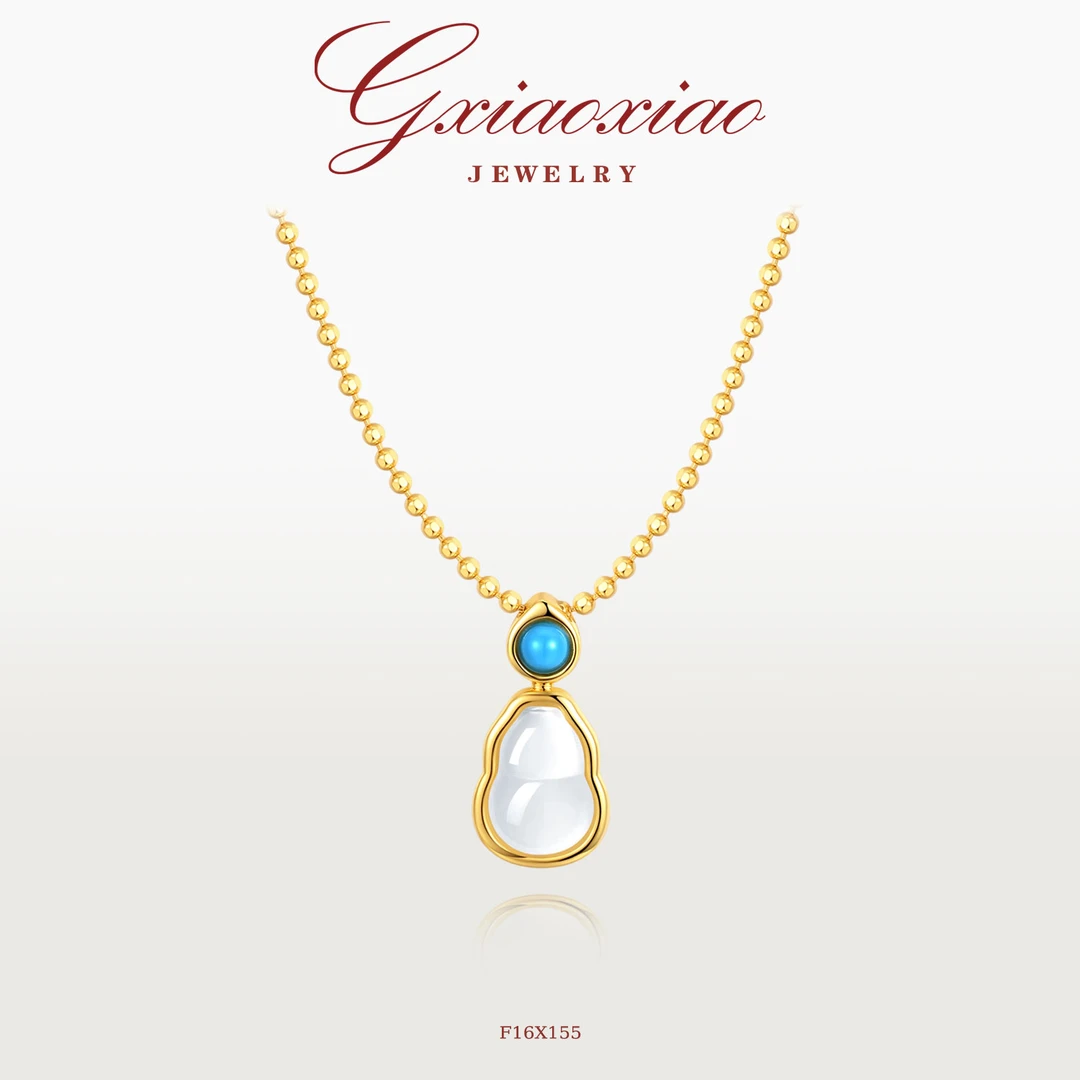 G XIAOXIAO 【珀月葫】中式轻奢气质百搭葫芦项链 F16X155新年礼物