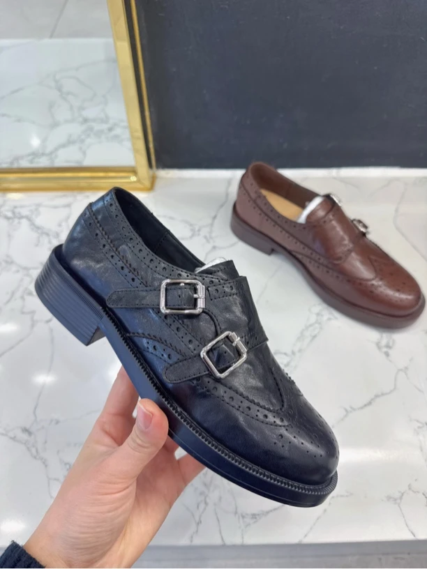 春季新款英伦风真皮乐福鞋女复古圆头舒适百搭单鞋