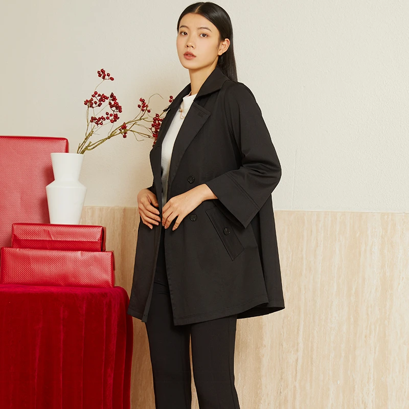气质通勤高级休闲宽松设计感风衣女931WF117