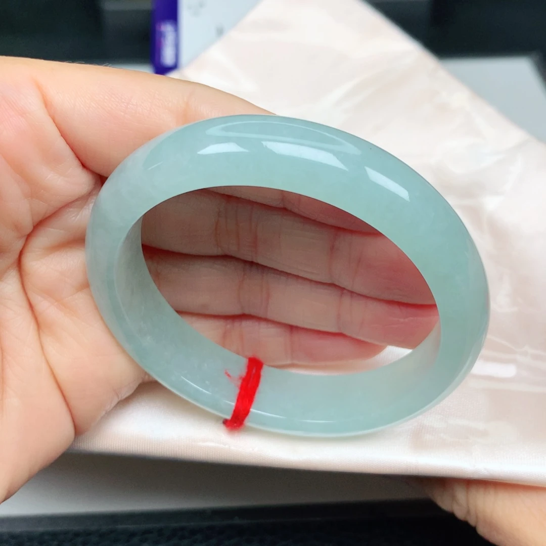 未镶嵌手镯（贵妃镯）翡翠冰清薄荷绿27