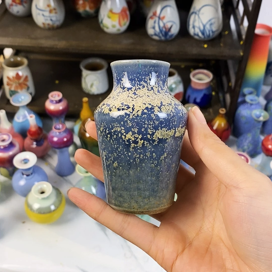 摆件景德镇高温陶瓷小花瓶