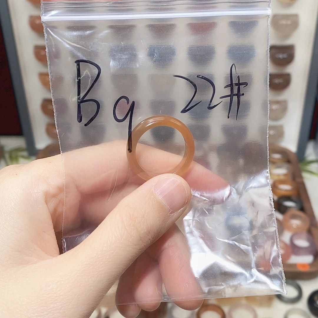 玛瑙/玉髓未镶嵌戒指港22码微瑕不退换