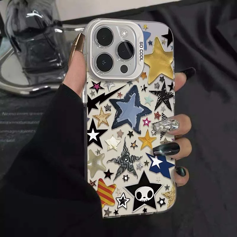 亚克力星星适用华为oppo荣耀vivo小米苹果16promax手机壳14镭射15