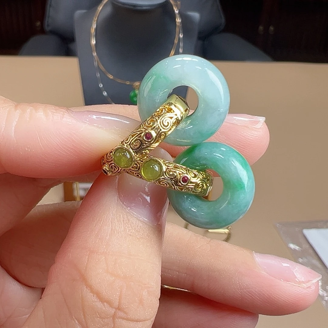 翡翠未镶嵌耳饰耳饰35