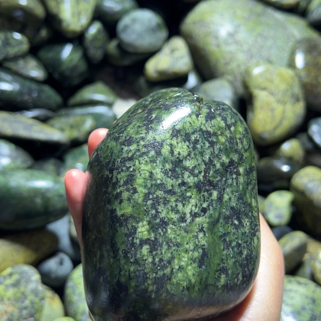 未镶嵌蛇纹石玉西藏藏玉碳****命