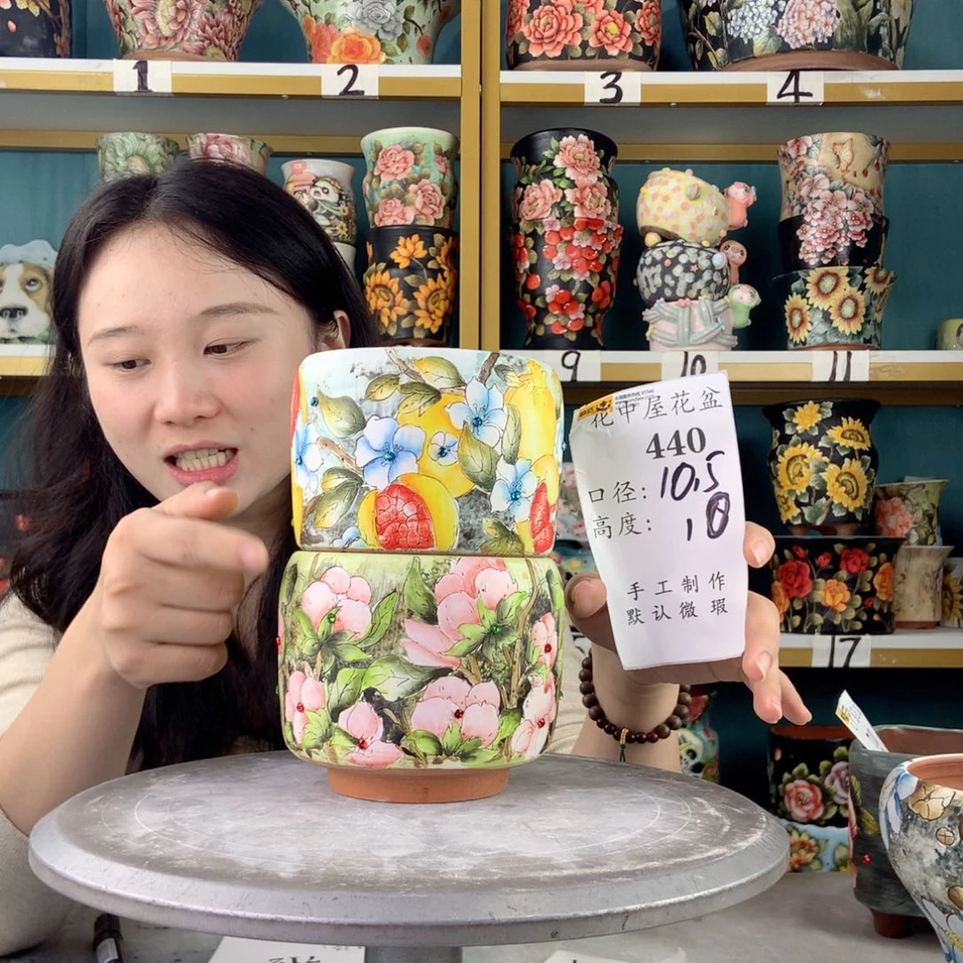 陶景德镇手工花盆440