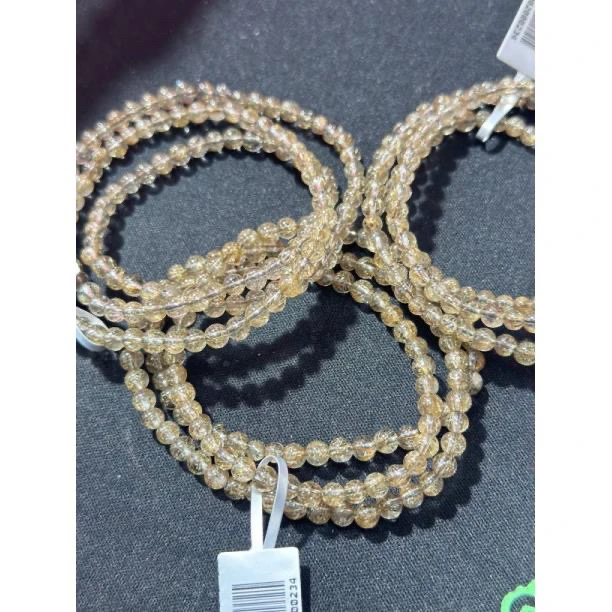 【书记甄选】银发晶三圈手链 约4mm 多样性发一 GYW112