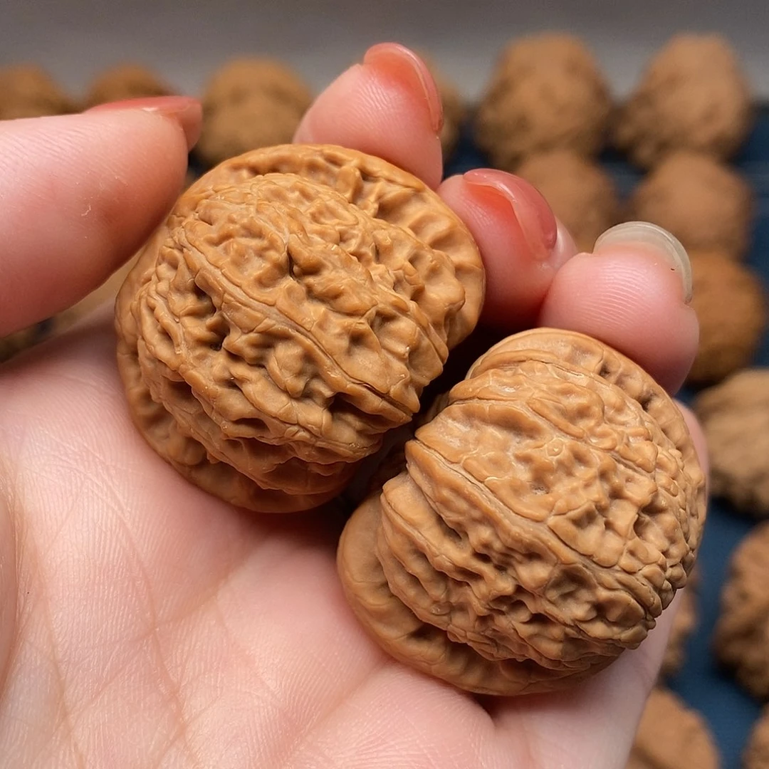 文玩核桃把件8白狮子35