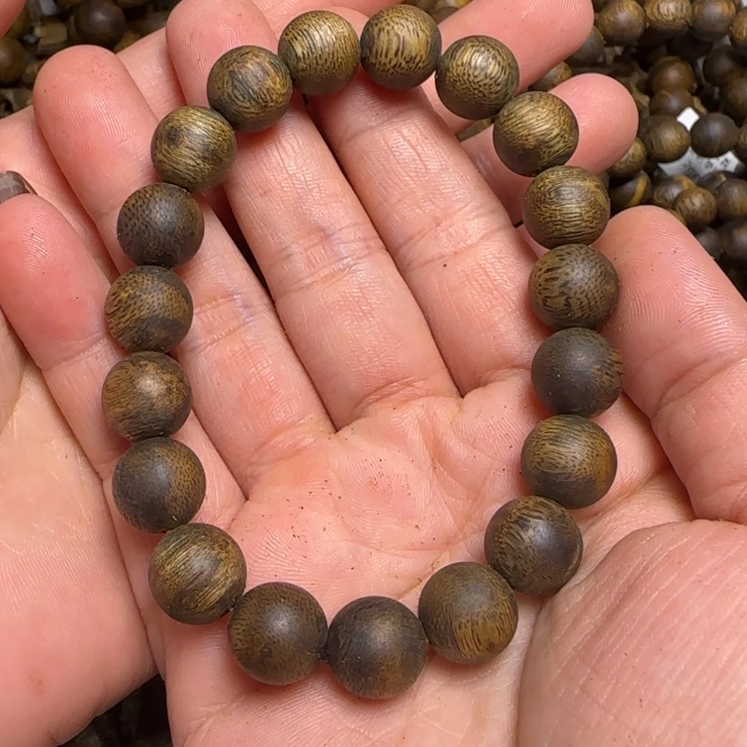 沉香手串老**学棋楠沉香1.1单圈手串沉浮