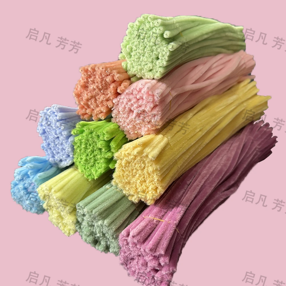 直径6mm 手工DIY 加密扭扭棒 马卡色扭扭棒 彩色毛根