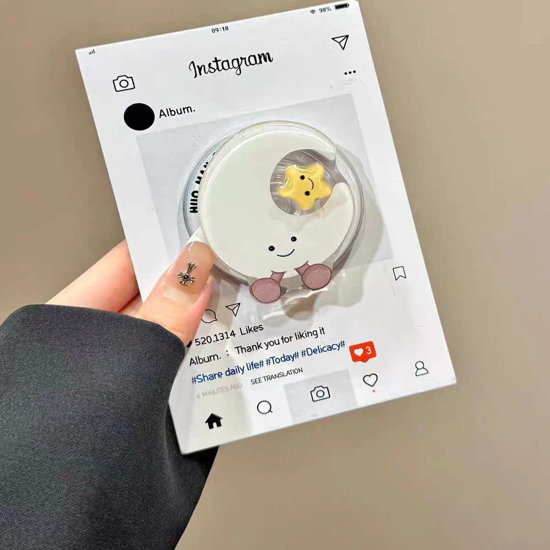 小红书同款jellycat月亮磁吸支架解压旋转星星高颜值手机气囊支架