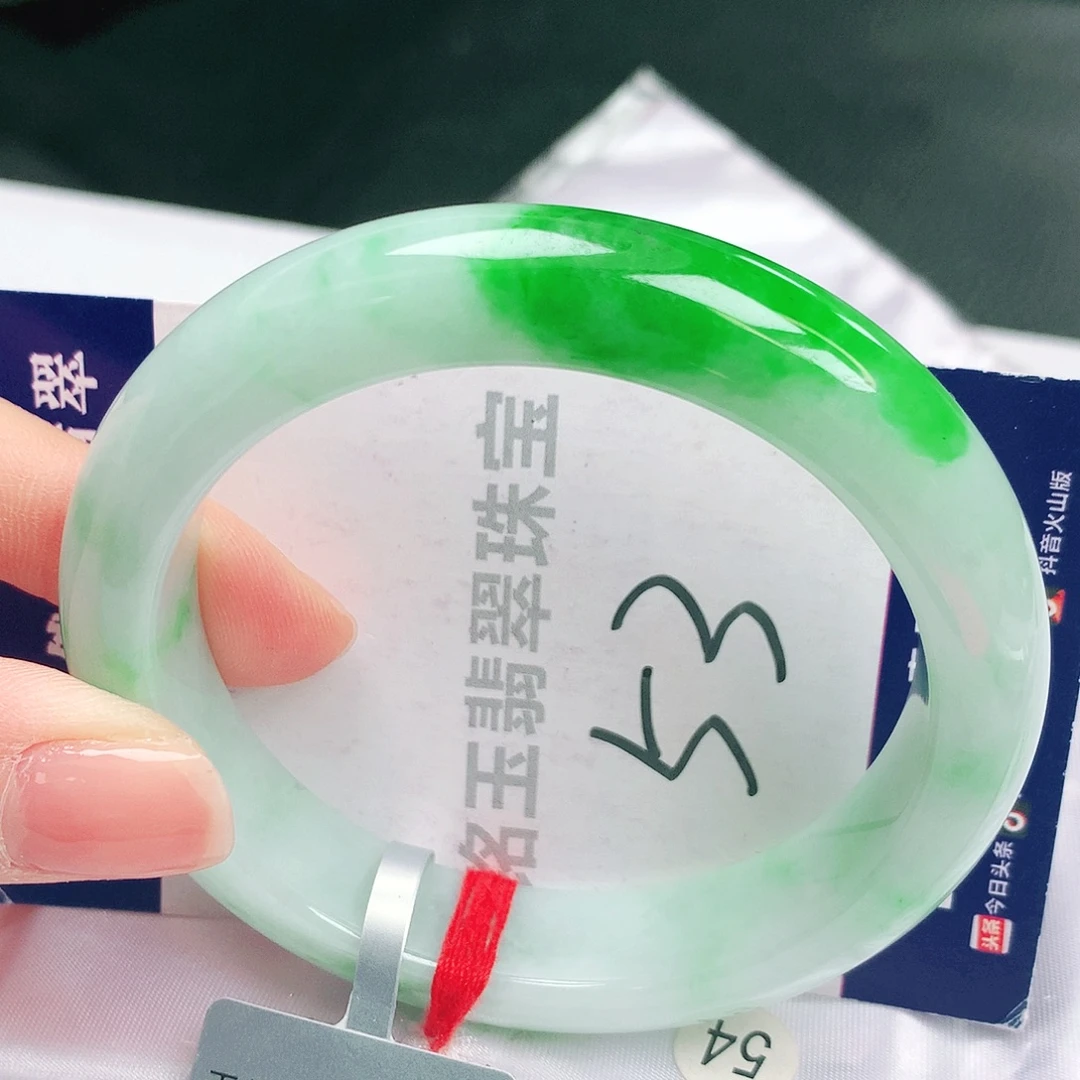 翡翠未镶嵌手镯缅甸天然a货翡翠手镯