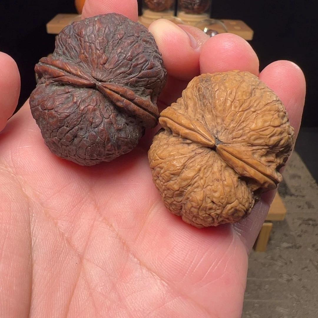 文玩核桃把件秦权40mm