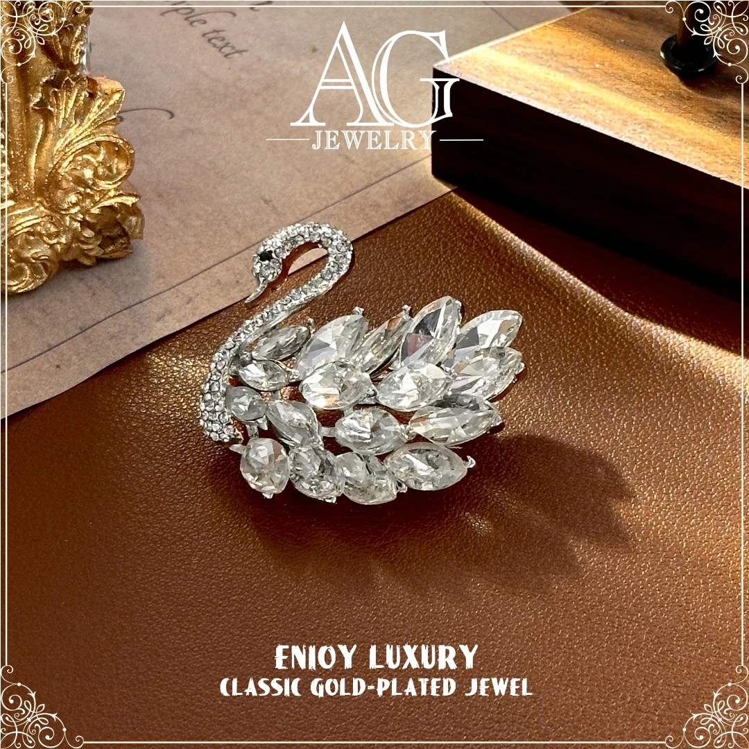 【炫彩天鹅】意☆Atom&Gallther时尚胸针Z-8848