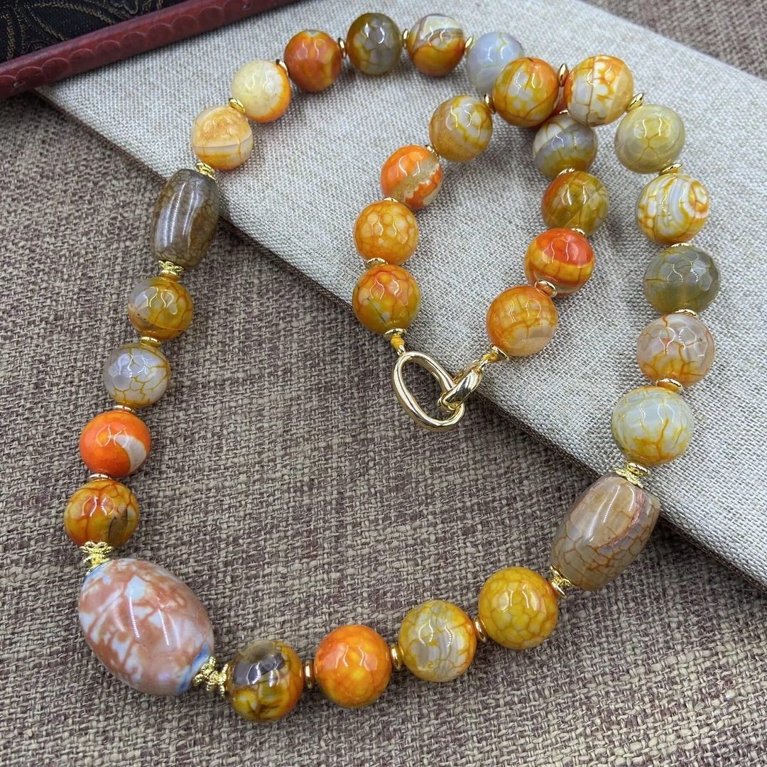 非金属珐琅项链 6153   简约黄色项链百搭气质