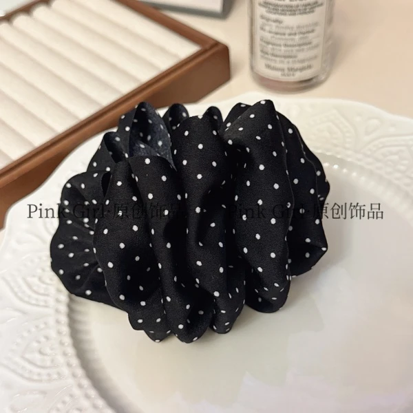 Pink Girl  X609气质百搭波点简约高马尾竖夹香蕉夹发夹发饰