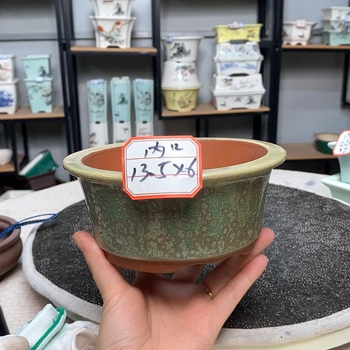 紫砂的花盆花盆里