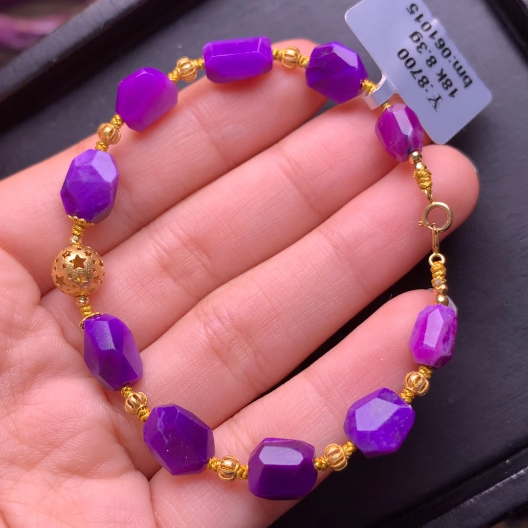 苏纪石（舒俱来）18K金镶嵌手链