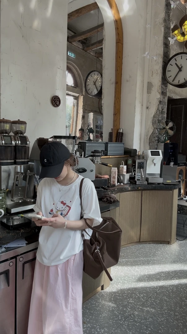 樱桃琥珀小个子定制猫咪纯棉舒服透气T