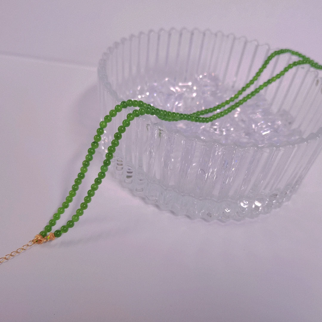 和田玉碧玉长链 1117 多样性发其一  60cm