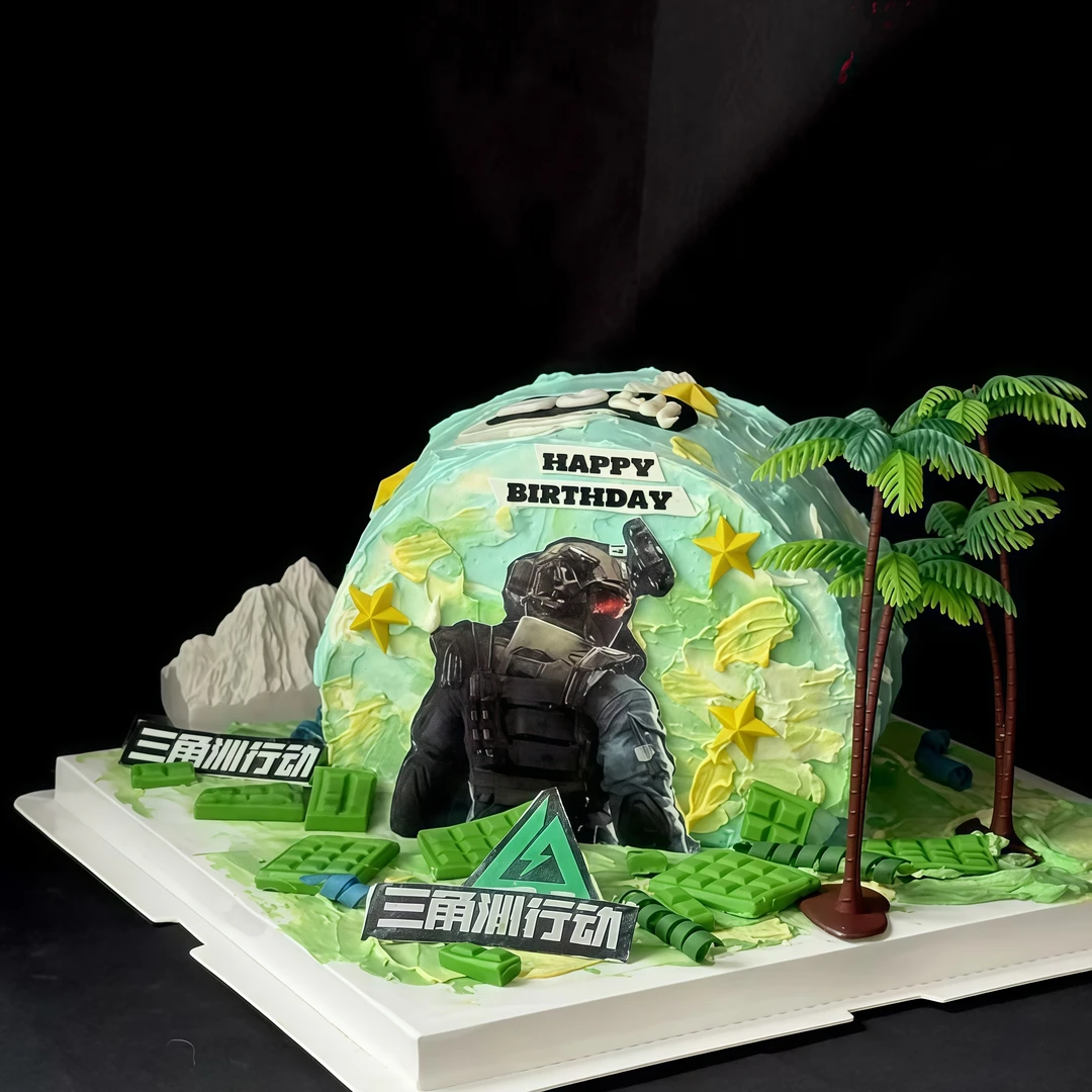 三角洲行动游戏威龙露娜生日蛋糕创意男士蛋糕全国同城配送
