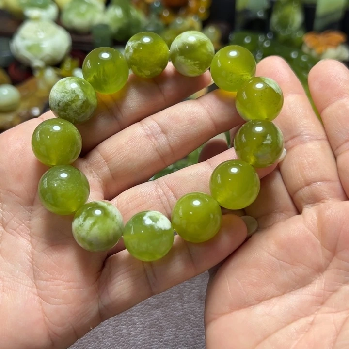 未镶嵌蛇纹石玉手链