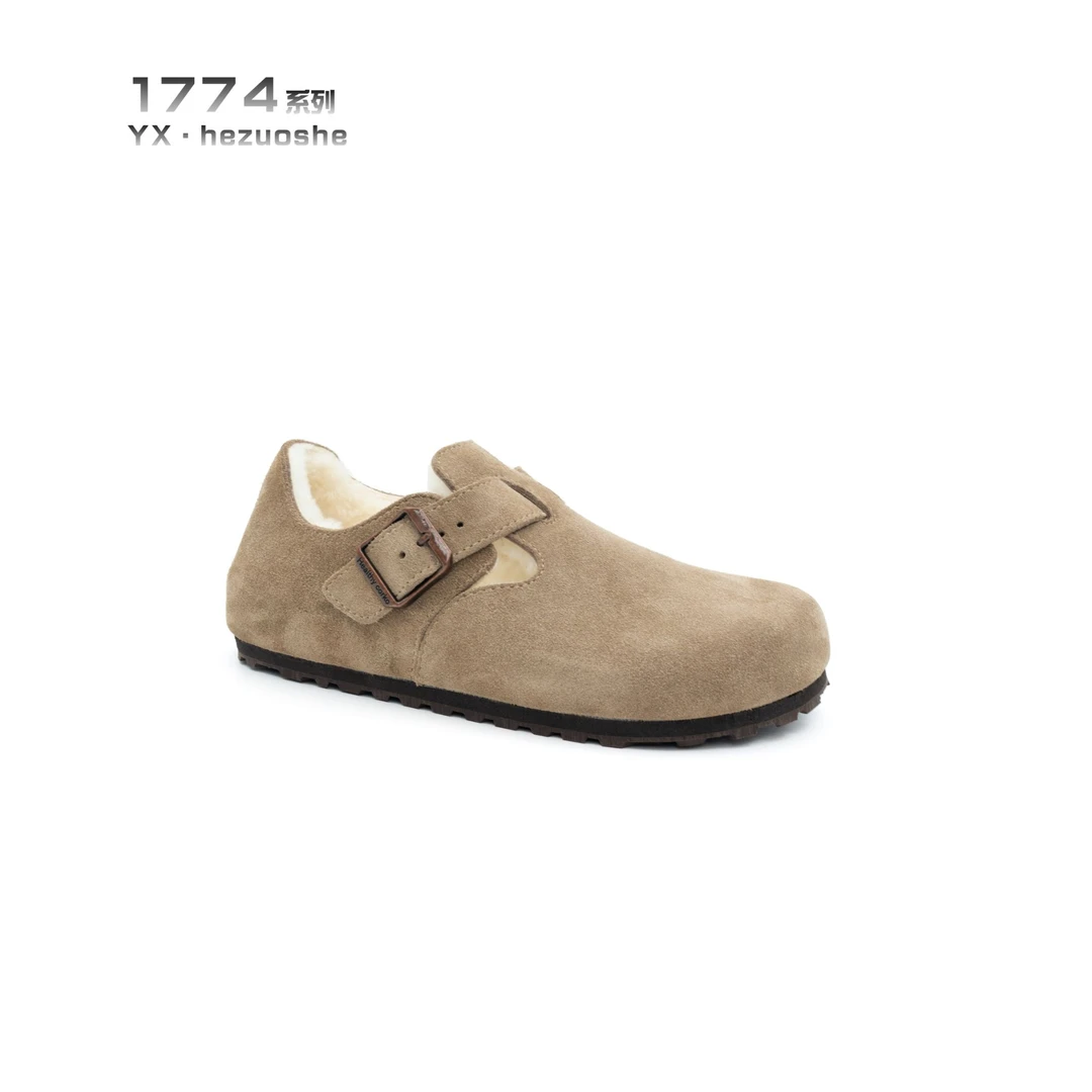 1774系列加绒全包羊皮毛一体勃肯鞋保暖冬季女鞋【三俊】