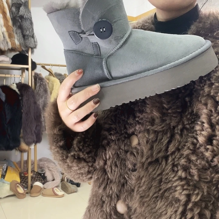 卡色皮毛一体百搭款36