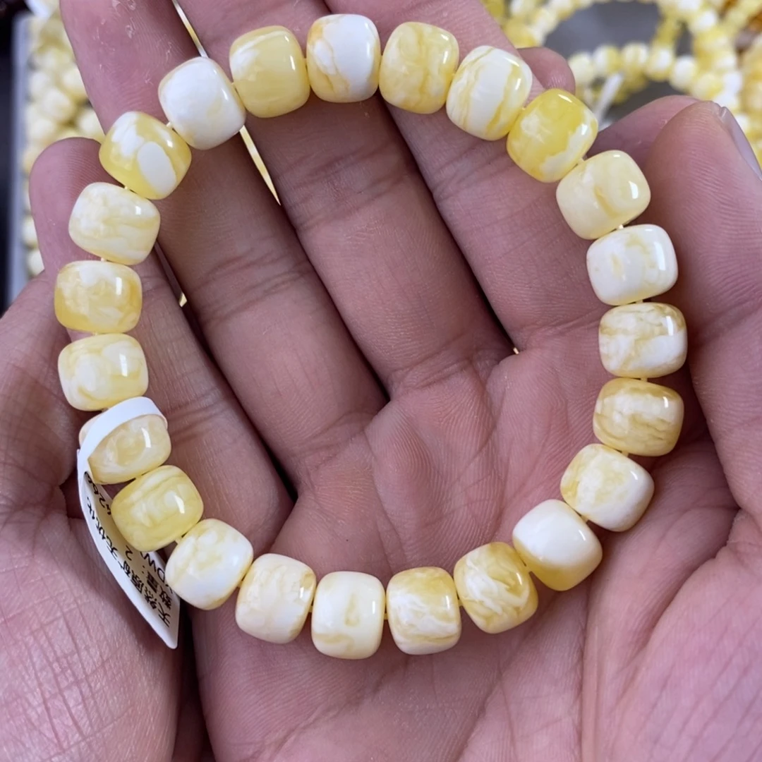 未镶嵌琥珀裸石蜜蜡金白10mm