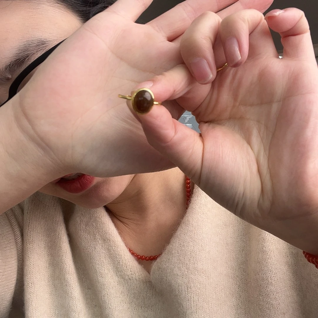 和田玉（糖玉）戒指未镶嵌