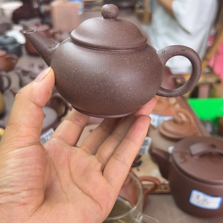 紫砂茶壶紫泥半手150