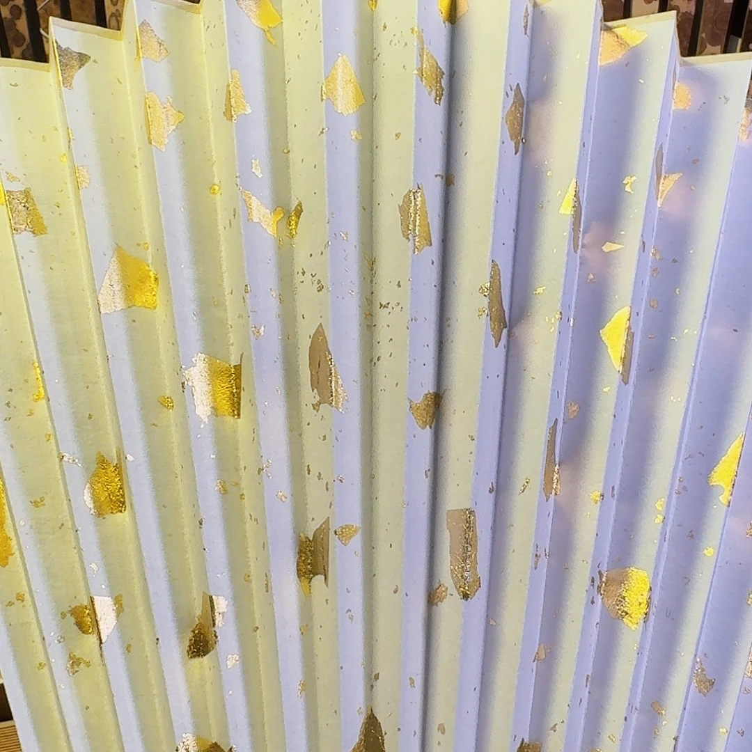 B***B扇子白撒金扇面1张