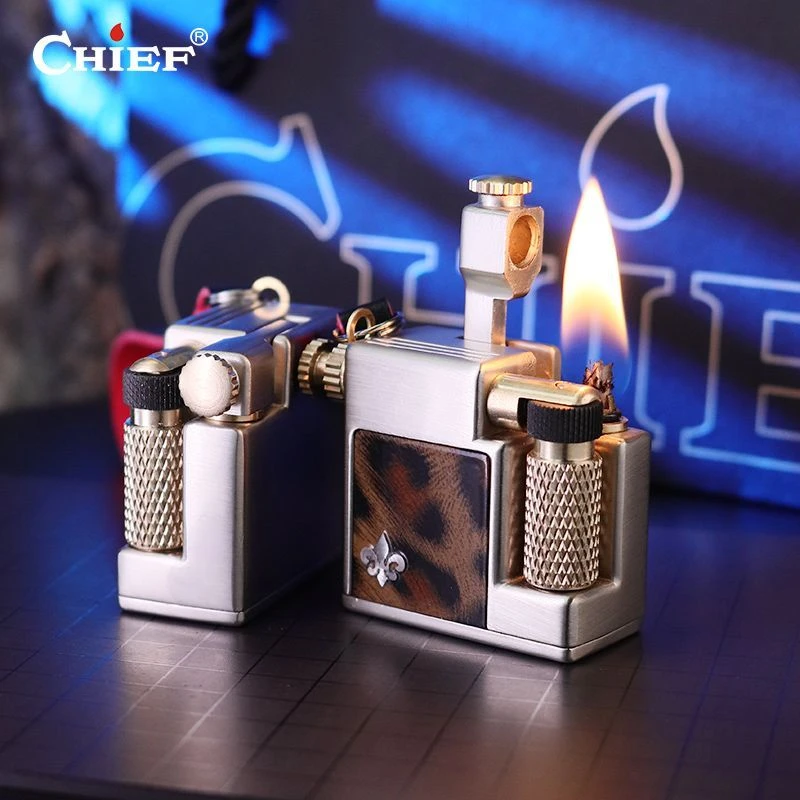 CHIEF/首领新款迷你贴彰煤油打火机小巧个性时尚挂件式礼物潮