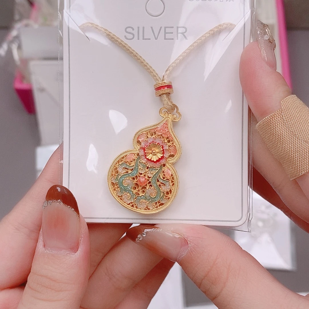 坠链均足银足银999.9葫芦吊坠