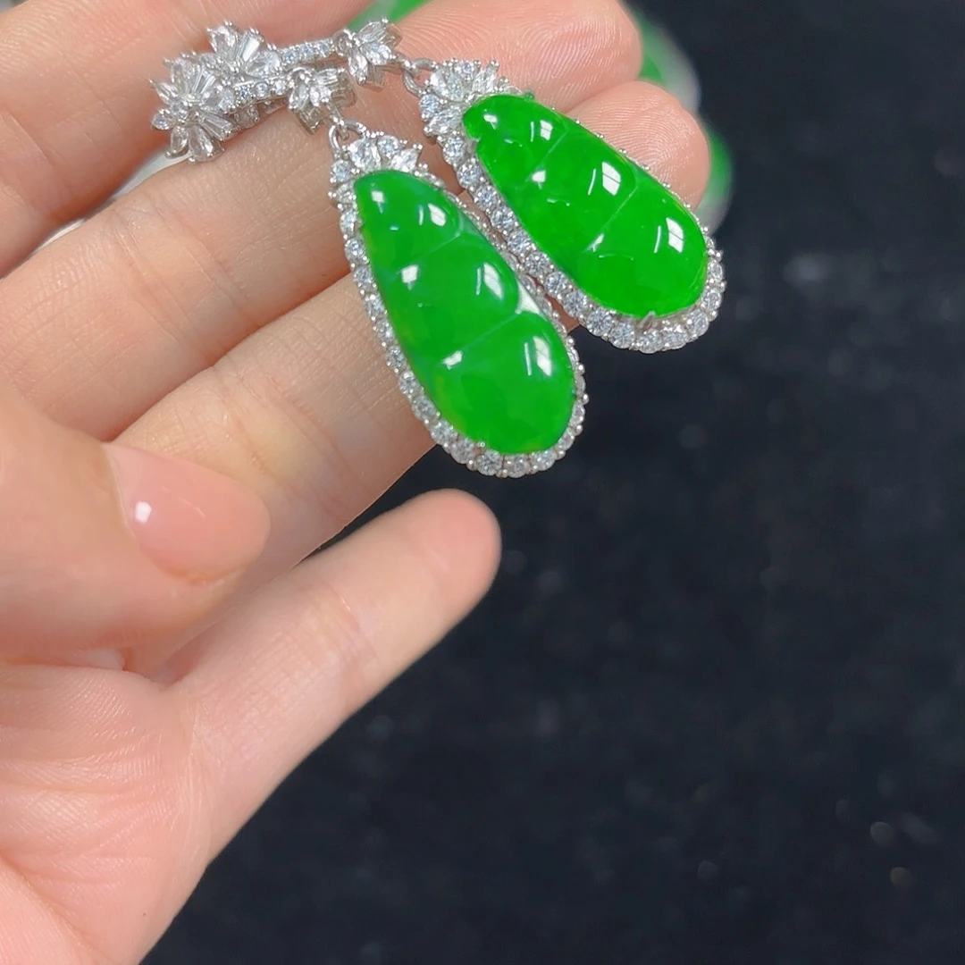 翡翠银S925镶嵌吊坠(不含链)