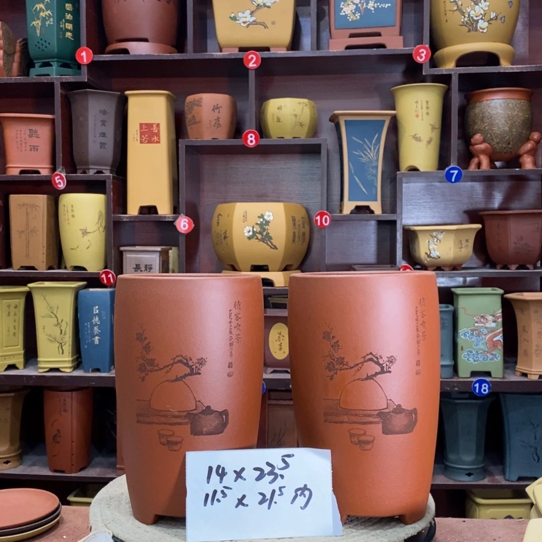 紫砂艺术紫砂花盆