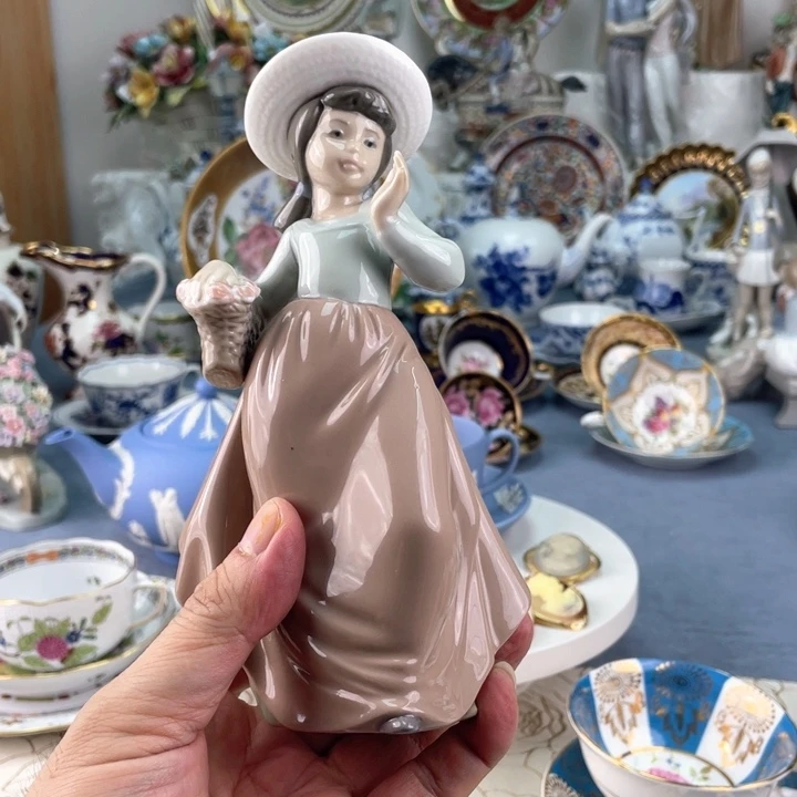 中古瓷器小房子盘子