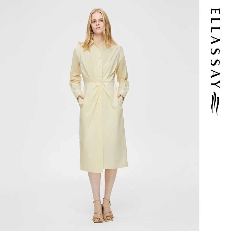 ELLASSAY歌力思25早春欧若风轻盈柔软连衣裙女EWB361Y00600