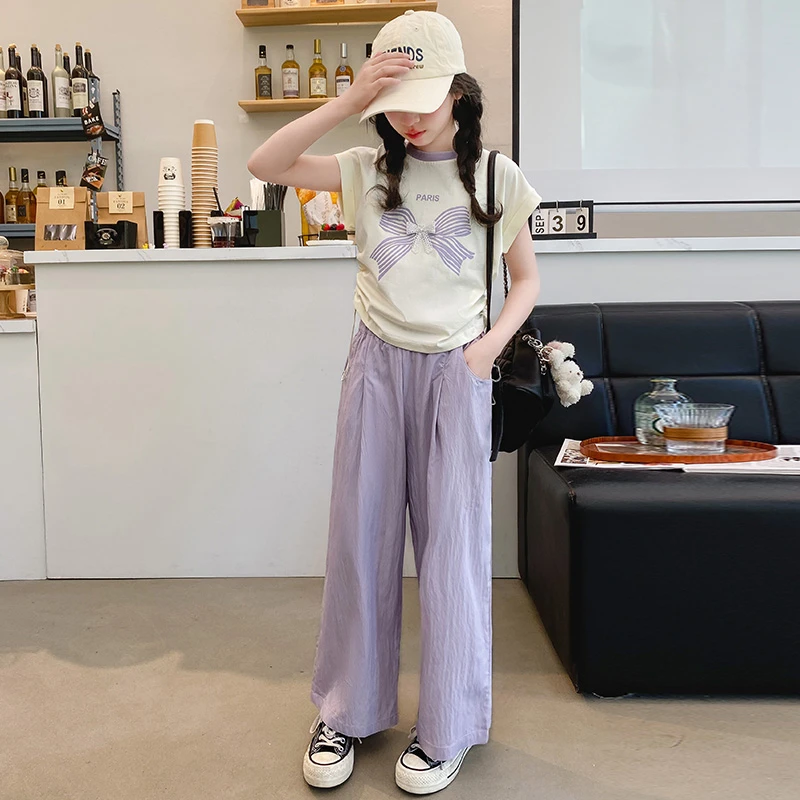 女童夏装洋气套装2025新款爆款6-12岁15岁中大童时尚潮流两件套潮