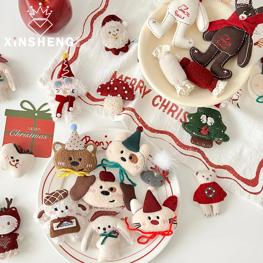 仅有【圣诞节新品】芯苼 卡通配饰 节日礼物鲜花包装配件圣诞树挂饰