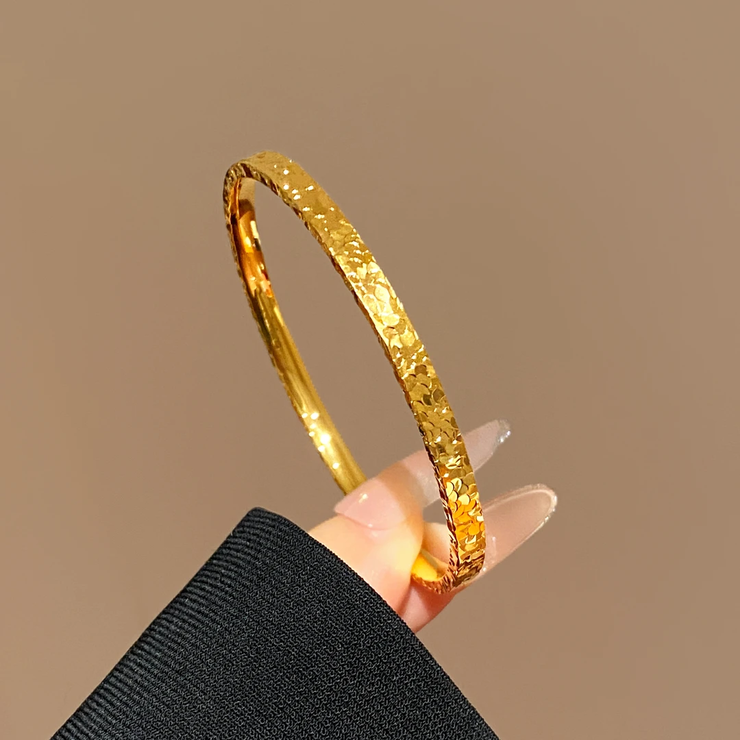 古法传承素圈碎冰冰手镯A3725