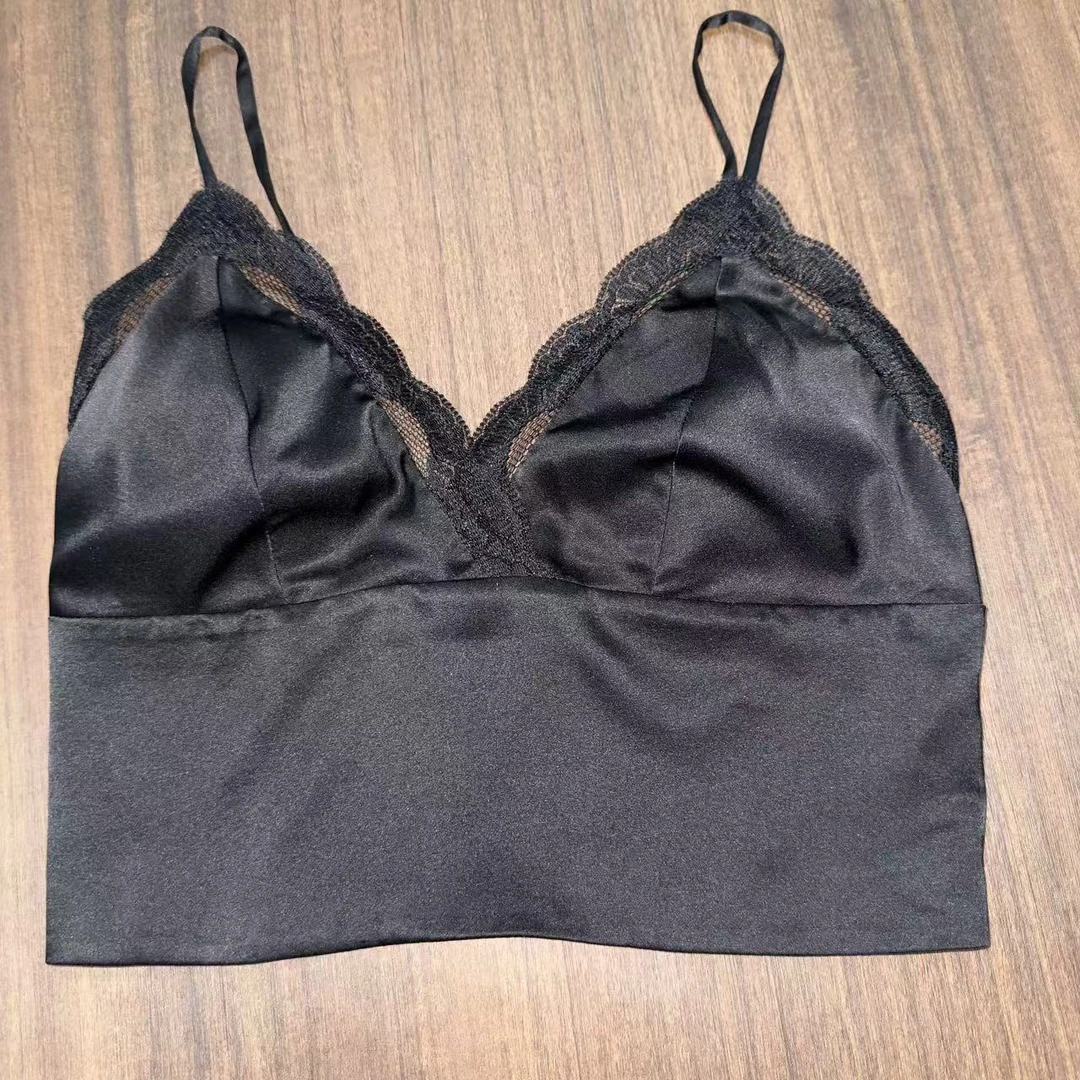 【单吊带】高档桑蚕丝性感镂空桑蚕丝100%吊带D2295