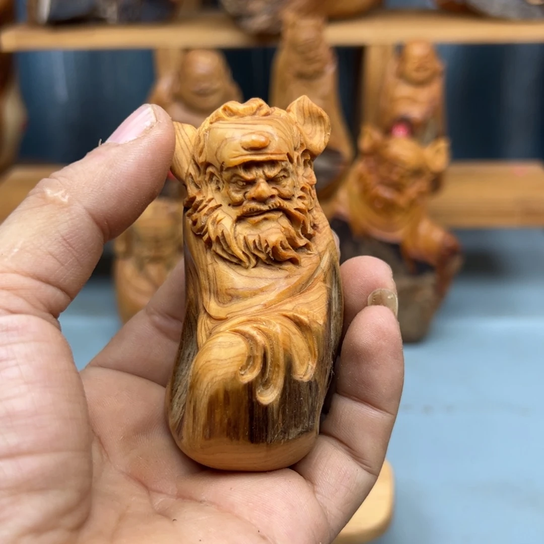 周***木崖柏木摆件手把件