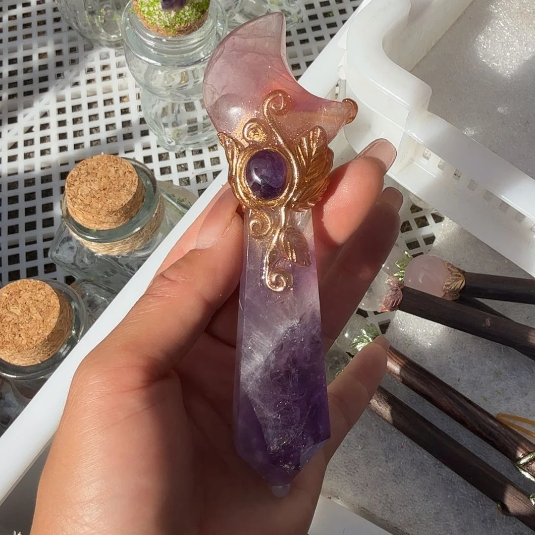 水晶手链22K金镶嵌紫水晶