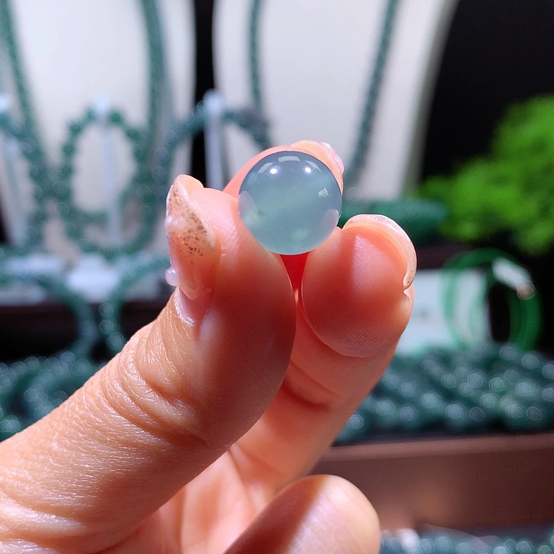 翡翠未镶嵌手链天然a货翡翠单珠12mm