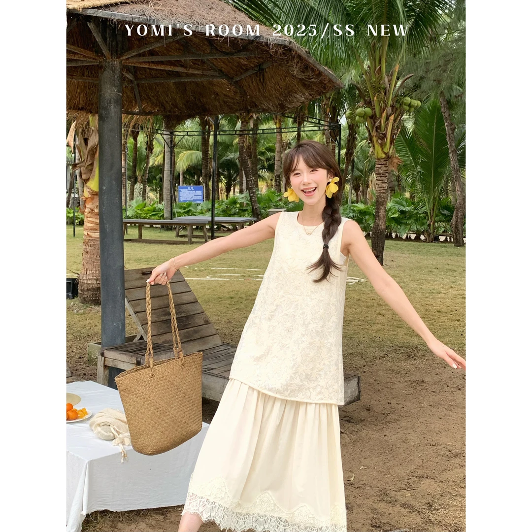 【现货】YOMI小个子定制【春日序曲】高级感小众宽松显瘦连衣裙女春季