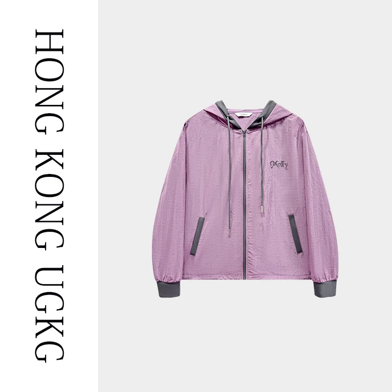 香港UGKG中老年连帽防晒衣女2025新款夏季薄款防晒衫外套宽松百搭