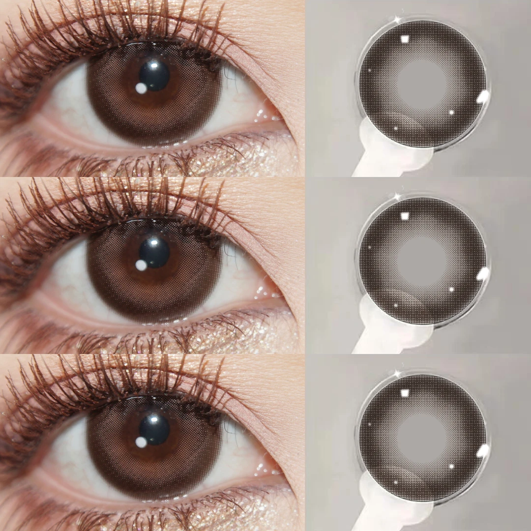 糖心奶栗欧巴兰美瞳半年抛自然水润舒适棕色大直径隐形眼镜dp