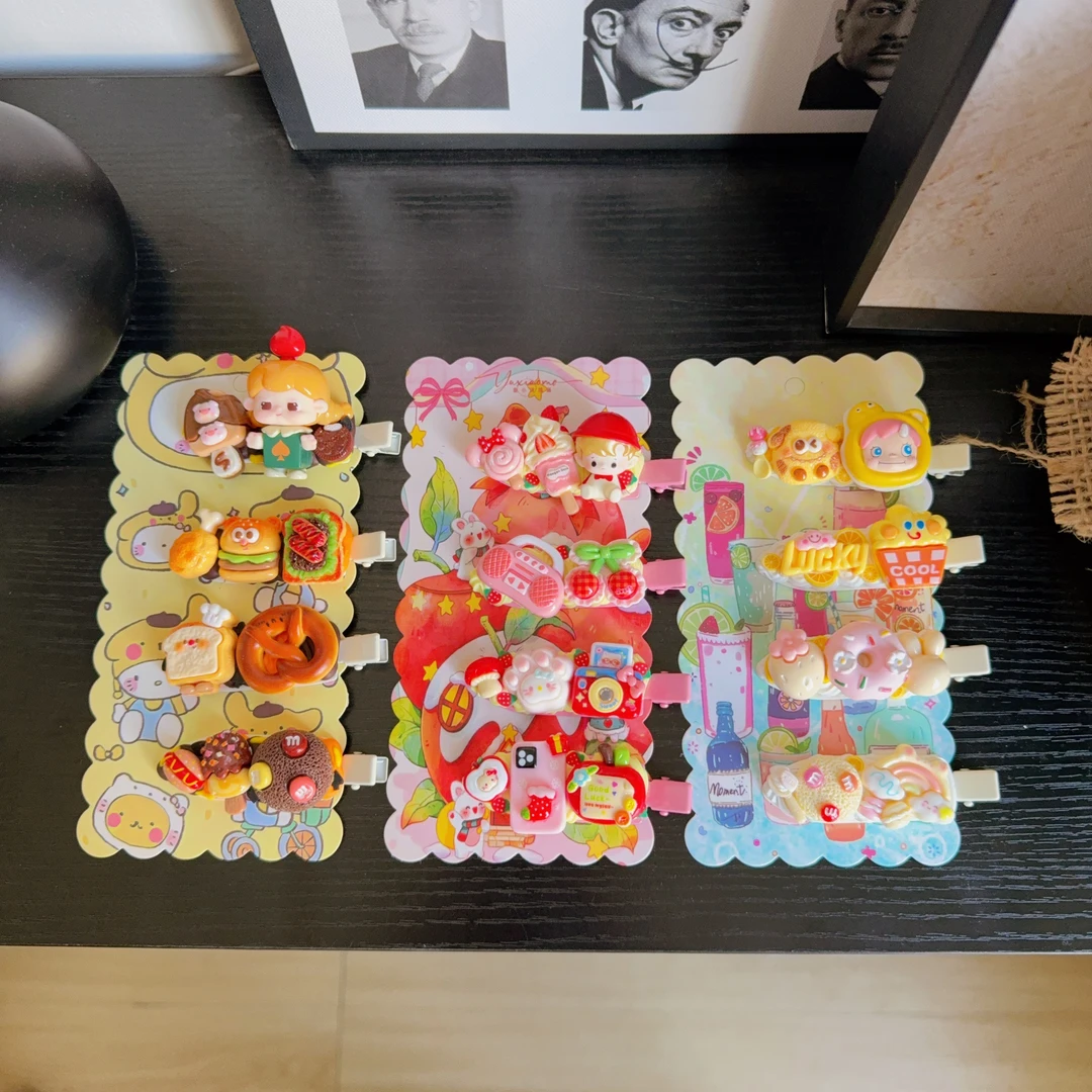 （萌粒发夹）创意个性时尚奶油胶手作diy