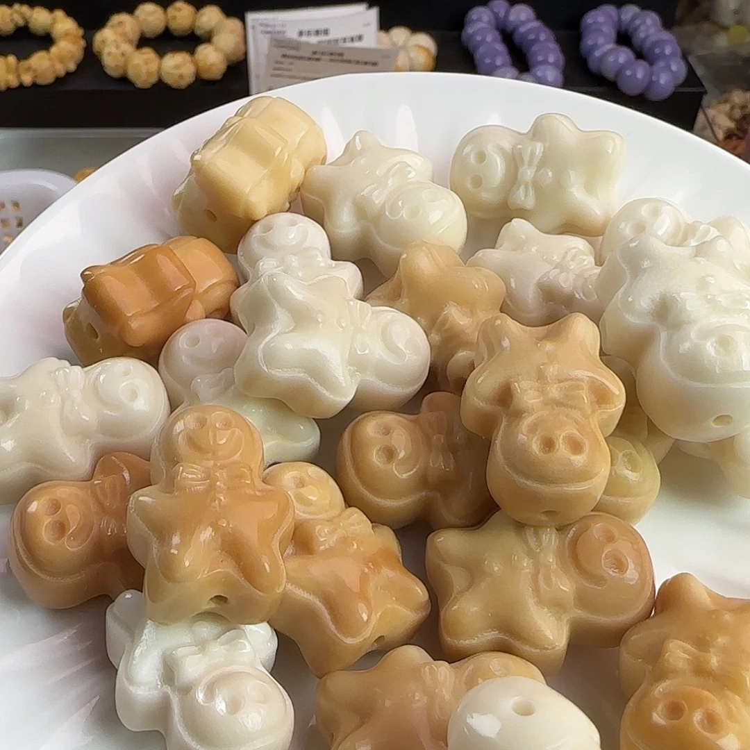 手串菩提根/象牙果双面姜饼人10颗不挑瑕